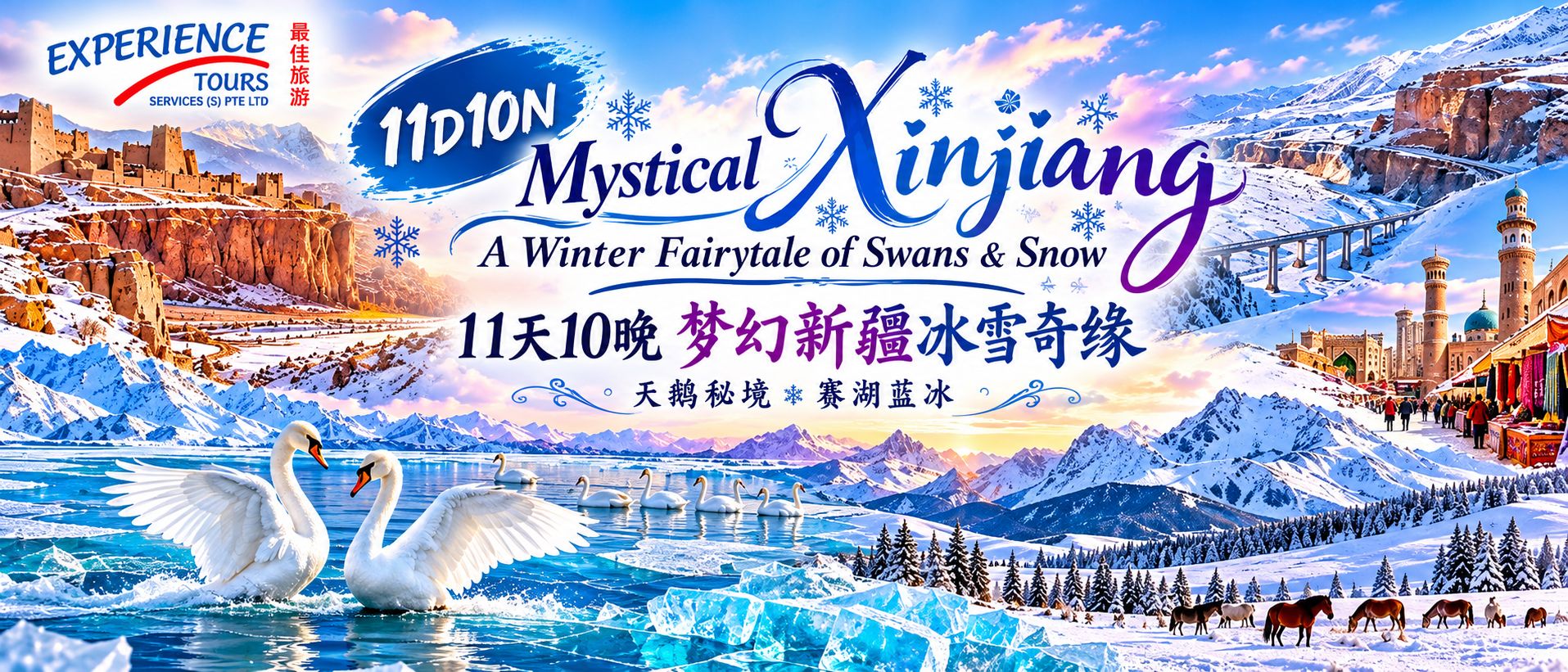 11D10N Mystical Xinjiang – A Winter Fairytale of Swans & Snow