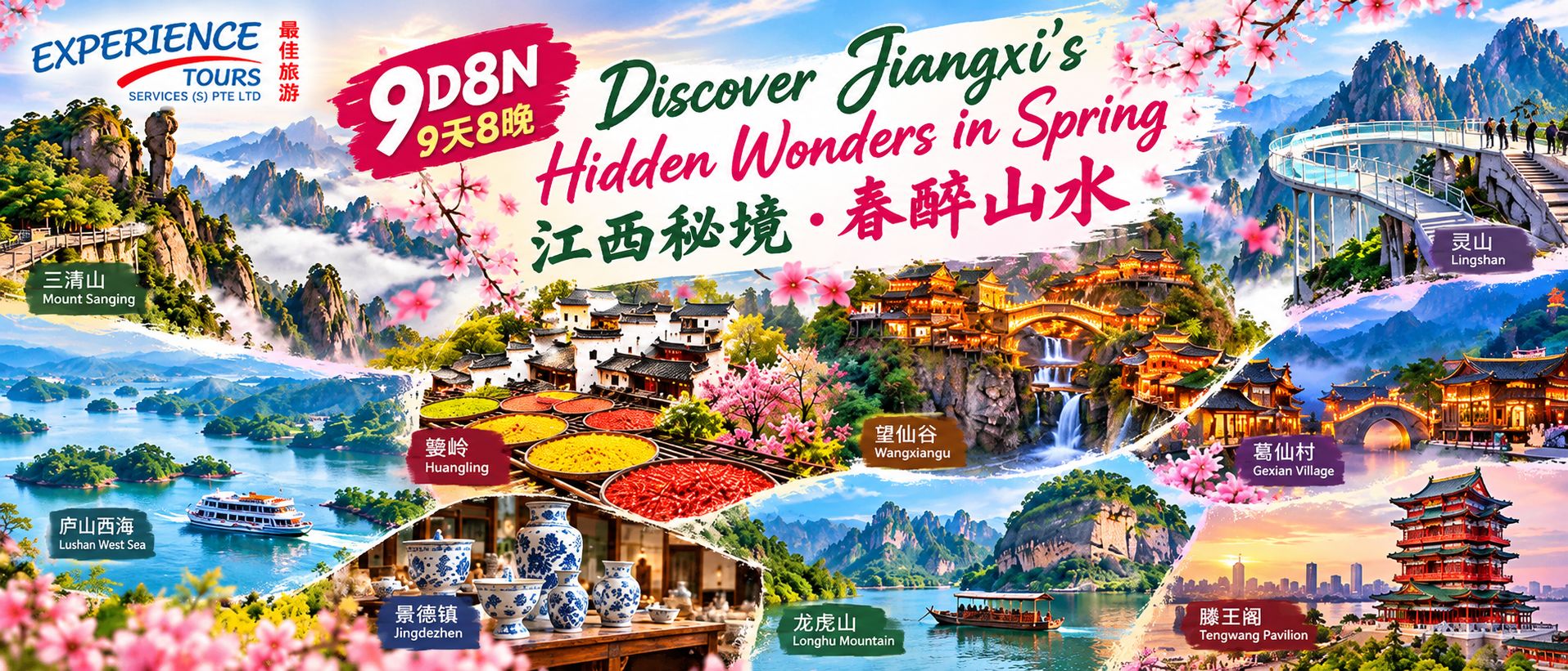 9D8N Discover Jiangxi's Hidden Wonders in Spring